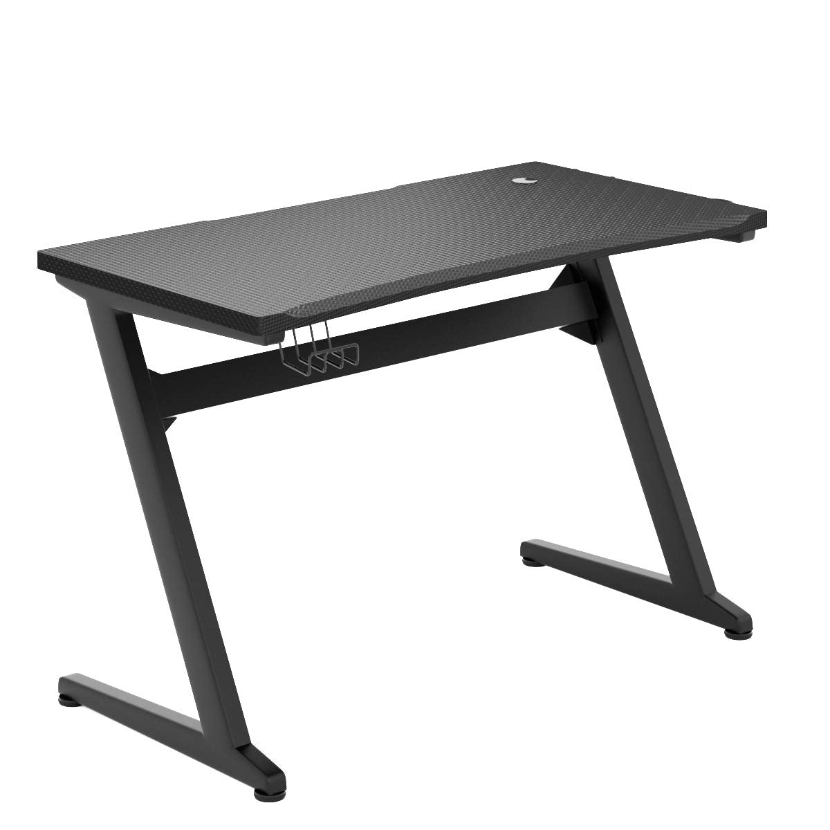 Tangkula Bureau de jeu, Bureau d'ordinateur de jeu ergonomique en forme de Z